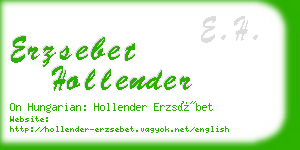 erzsebet hollender business card